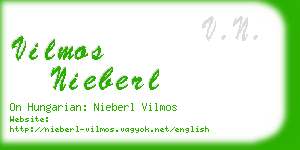 vilmos nieberl business card